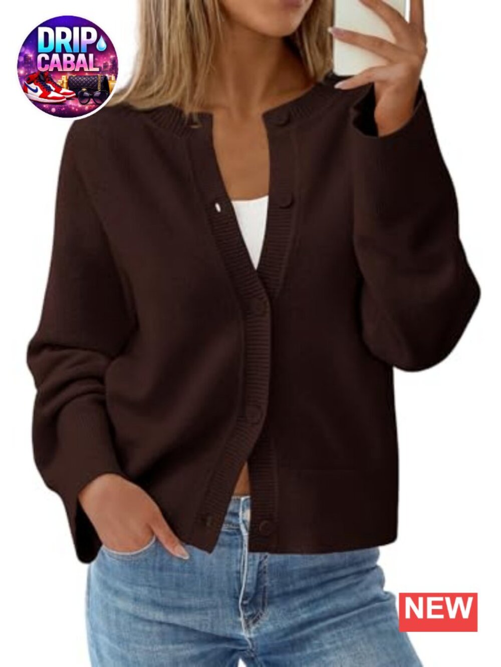 Oversized Chunky Knit Cardigan Sweater with Button Up Bell Sleeves